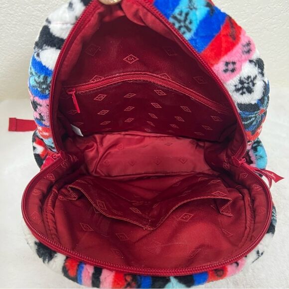 Vera Bradley Nordic Stripe Reindeer Soft Plush Fleece Mini Backpack New main image 8